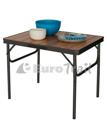 Mesa plegable y regulable de bambú Arsoli 60 x 45cm Eurotrail Mesa plegable y regulable de bambú Arsoli 60 x 45cm Eurotrail