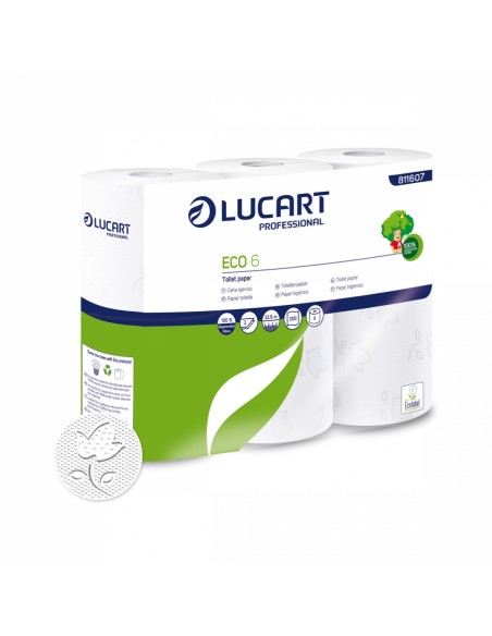 Papel higiénico Lucart 6 rollos ecologico Papel higiénico Lucart 6 rollos ecologico