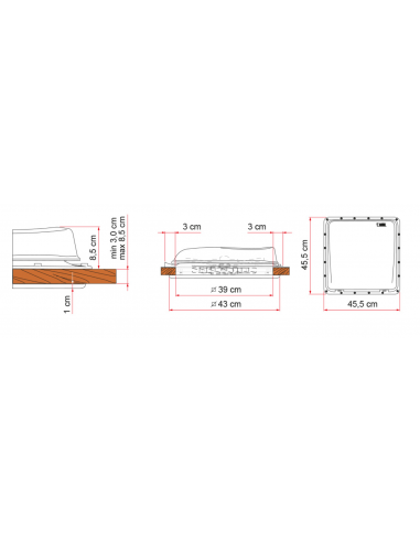 Claraboya Fiamma Turbo Vent 40x40  Premium cristal