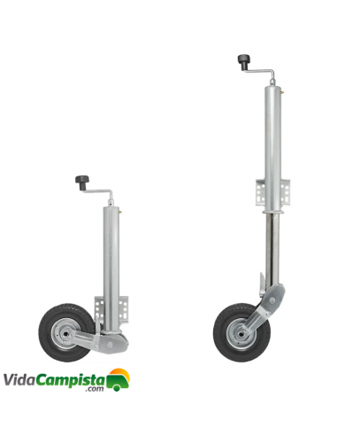 Support télescopique roue jockey 60mm