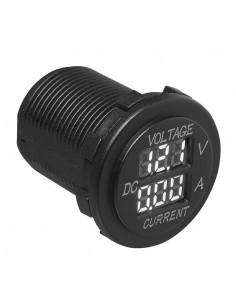 Voltímetro y amperímetro para encastrar 6 a 30V