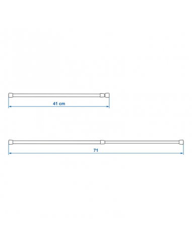 Barra anticaída para objetos extensible 41-71cm