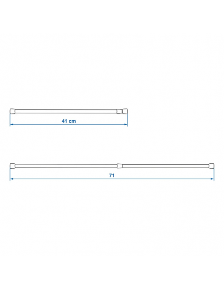 Barra anticaída para objetos extensible 41-71cm Barra anticaída para objetos extensible 41-71cm