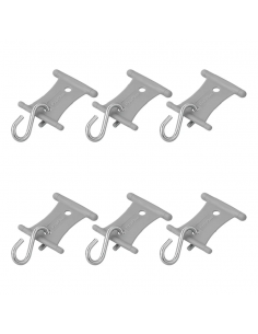 Percha con ganchos para guía de toldo 5/6mm y 7/8mm