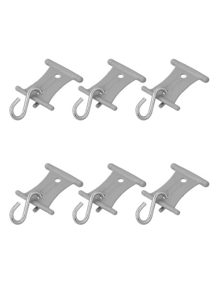 Percha con gancho s para riel de tienda 5/6mm y 7/8mm conjuto de 6 piezas