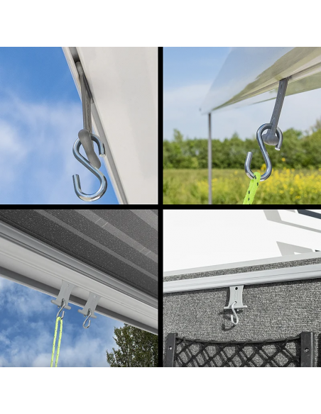 Percha con gancho s para riel de tienda 5/6mm y 7/8mm conjuto de 6 piezas