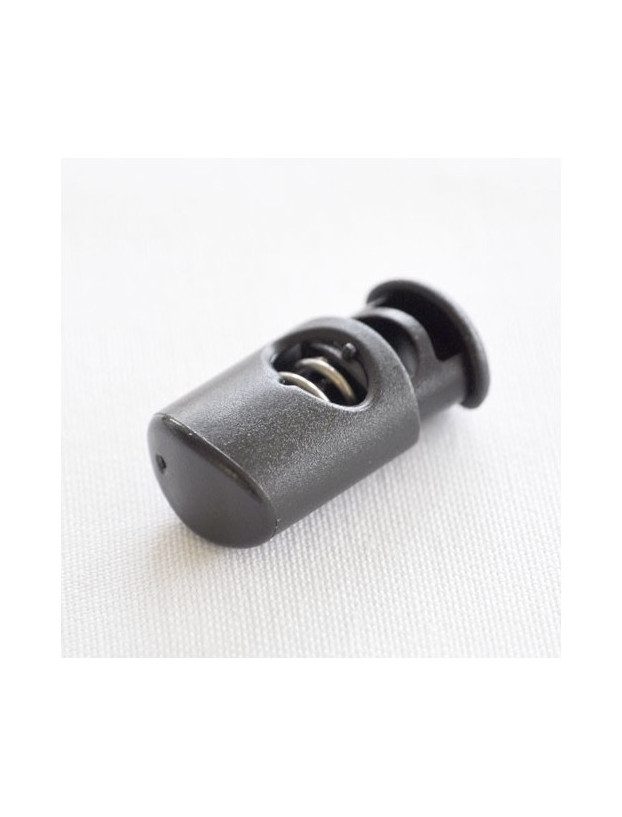 Cierre de cuerda con bloqueo ajustable 20 mm de plástico color negro