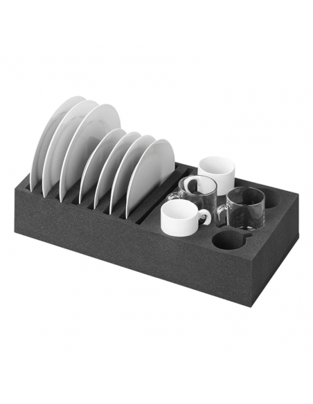 Piastra in schiuma per piatti bicchieri e piatti Piastra in schiuma per piatti bicchieri e piatti