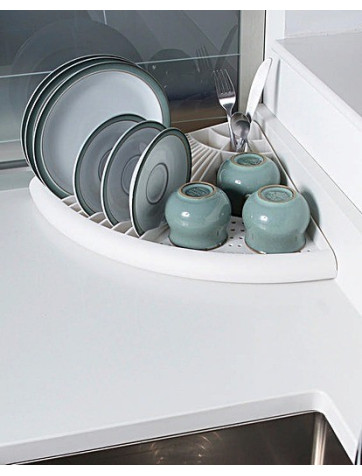 Cubertero con escurridor esquinero de platos Leinwand