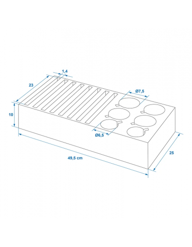 Piastra in schiuma per piatti bicchieri e piatti