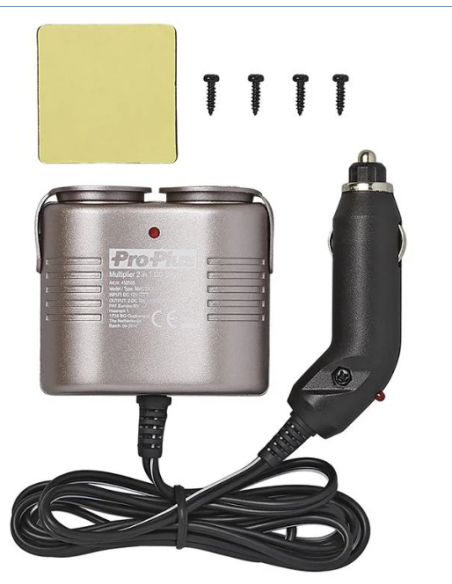 2 a 12V spina con piastra di montaggio