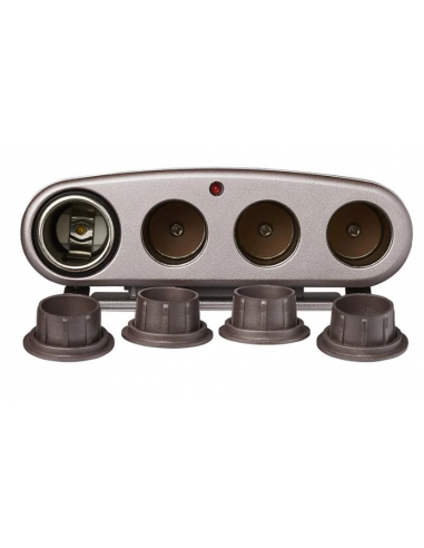 4 prese tappo leggero a 12V con piastra di montaggio