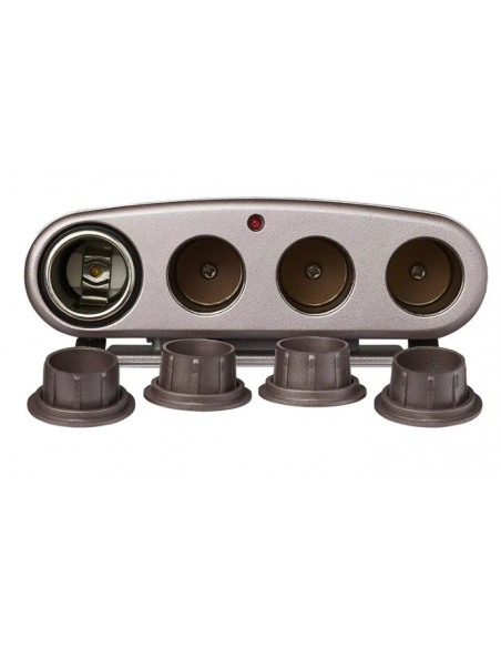 4 prese tappo leggero a 12V con piastra di montaggio