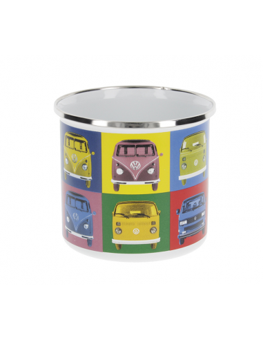 Taza VW T1 Warhol colores variados 500ml