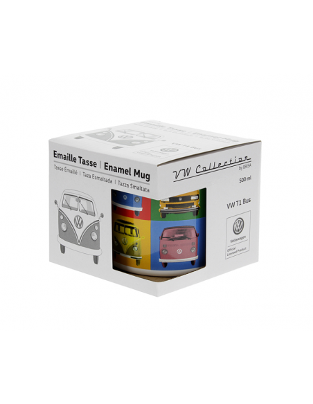 Taza VW T1 Warhol colores variados 500ml