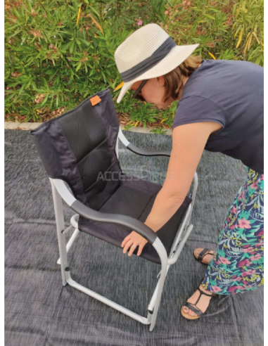 Sedia Grand Director XL in alluminio pieghevole mod. Cuba