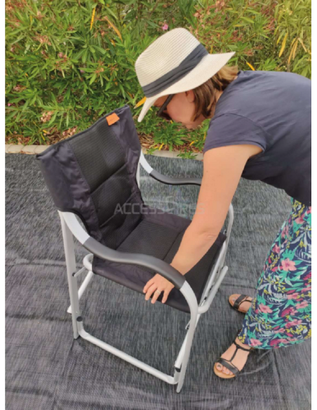 Sedia Grand Director XL in alluminio pieghevole mod. Cuba