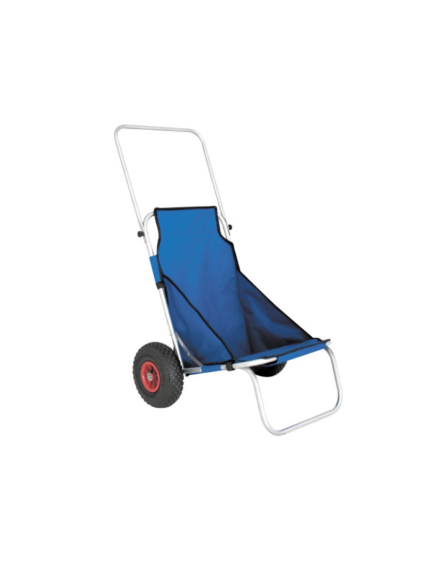 Trolley with folding beach chair with wheels
