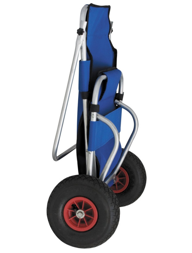 Carro con silla de playa plegable con ruedas