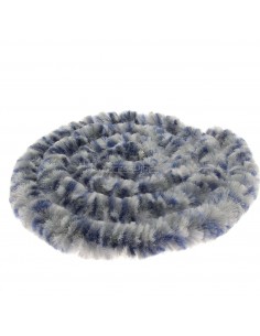 Cortina de chenilla 56x185 cm gris azul y blanco moteada