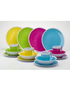 16 pezzi Flamifield Summer Melamine Vajilla