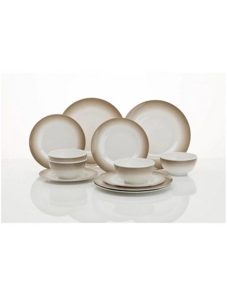 Royale Beige 12-Piece Melamine Dinnerware