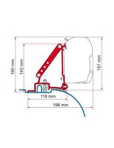 Supporti Fiamma F45s Ducato/Jumper/Boxer H2 dal 2006