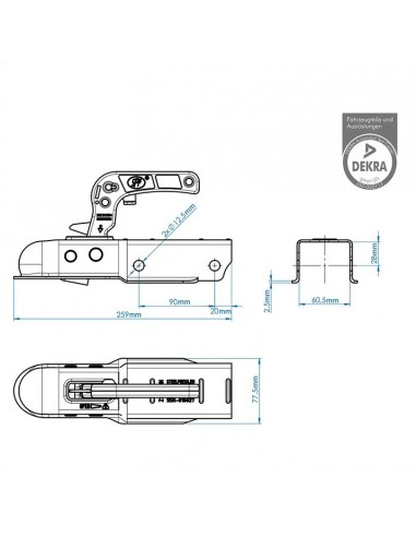 60mm ProPlus square towing head.