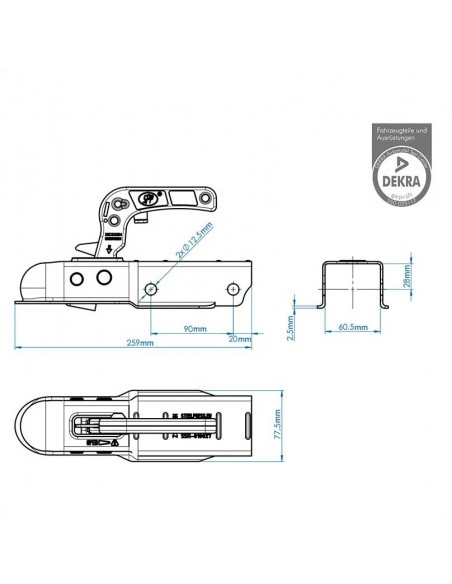 60mm ProPlus square towing head.