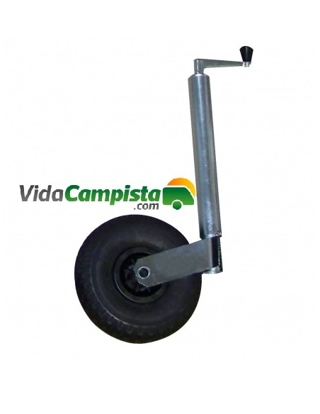 Roue jockey avec support télescopique 260x48mm