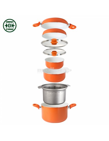 Bateria de 9 + 1 peças, 22 cm de diâmetro