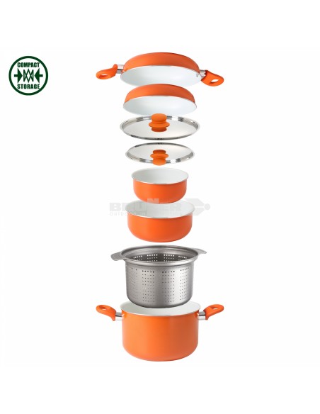 Bateria de 9 + 1 peças, 22 cm de diâmetro