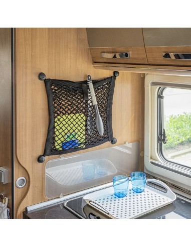 Red de almacenaje doble elástica