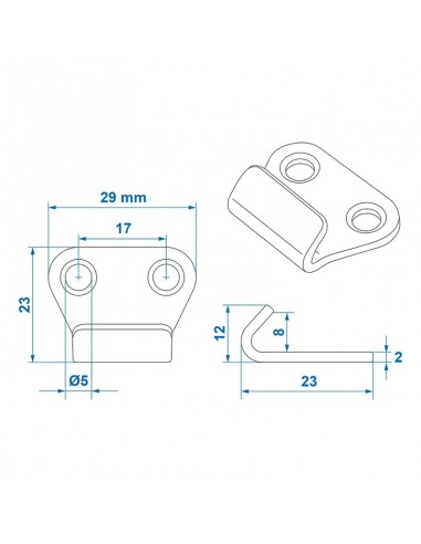 Multipurpose metal tension hook 10 uts.