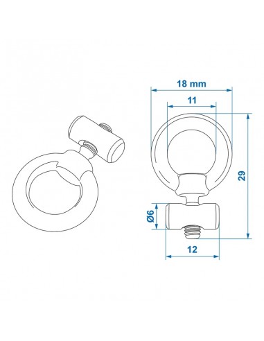 Tope de riel para advance 6 - 8 mm