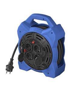 Rulli Schuko a 4 vie con cavo 15m e illuminazione a LED