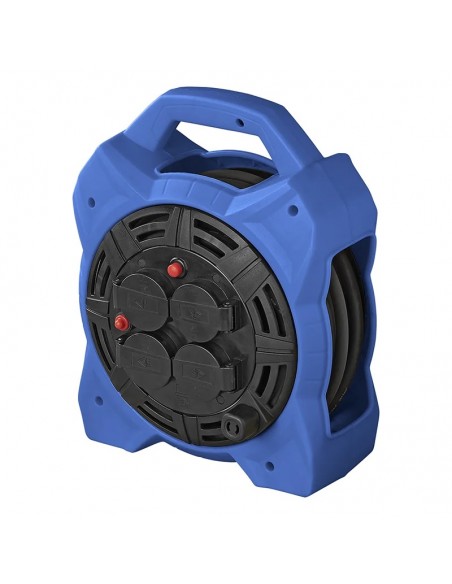 Rulli Schuko a 4 vie con cavo 15m e illuminazione a LED