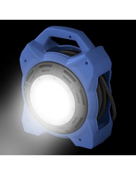 Enrouleur de câble Schuko 4 voies 15M 3x1.5mm² avec éclairage LED