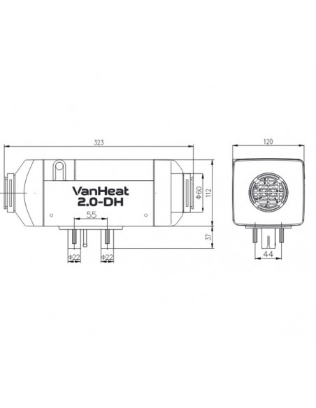 Calentador de estacionamiento diésel. 2KW Carbest