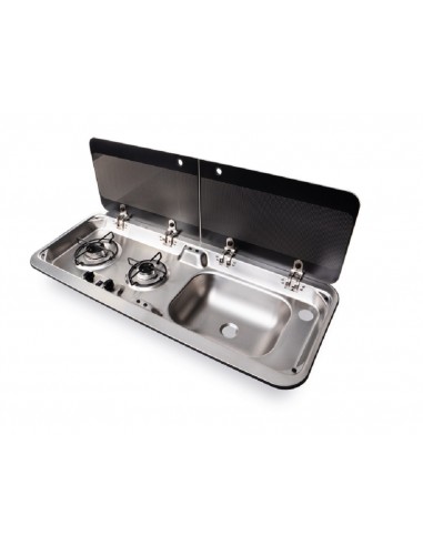 Cocina 2 fuegos con  fregadero derecho Carbest