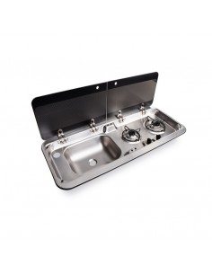 Cocina 2 fuegos con  fregadero izquierdo Carbest