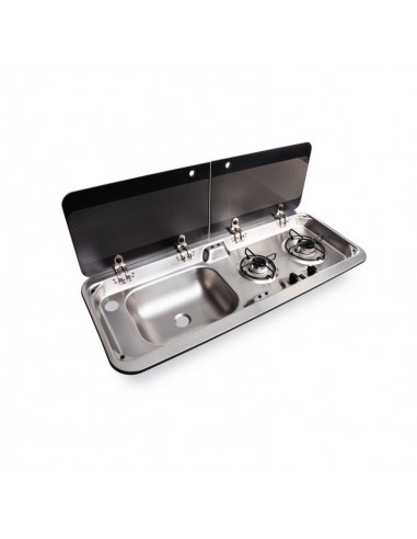 Cocina 2 fuegos con  fregadero izquierdo Carbest