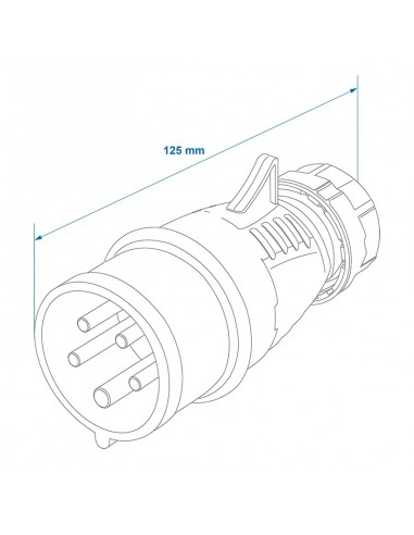 CEE Spina da 16 a 5 perni