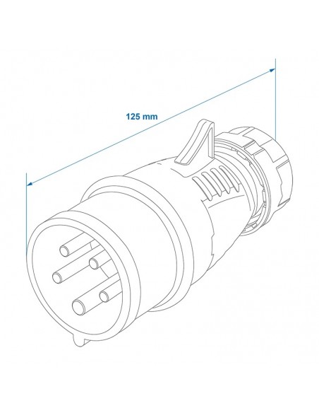 CEE Spina da 16 a 5 perni