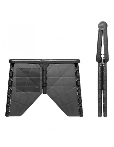 Non-slip folding step.