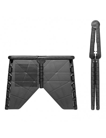 Non-slip folding step.