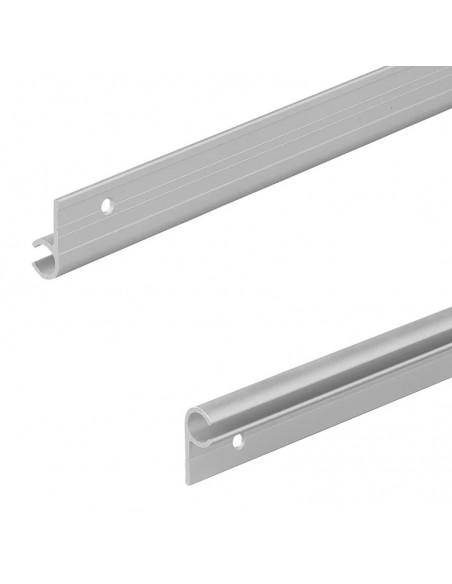 Riel aluminio para tienda, 180°, 100 x 2,6 cm