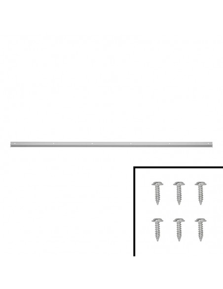 Riel aluminio para tienda, 180°, 100 x 2,6 cm