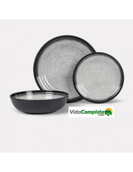 Vajilla Inglese Barn Kampa/Dometic 12 pezzi