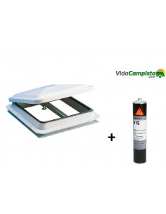 Skylight Pack 40 x 40 TF 40 + Mehrzweckkleber Polymerdichtstoff Sika 515 Grau